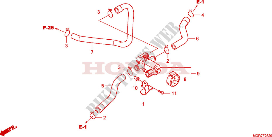 GAS RECYCLINGSYSTEEM voor Honda VT 750 S 2011