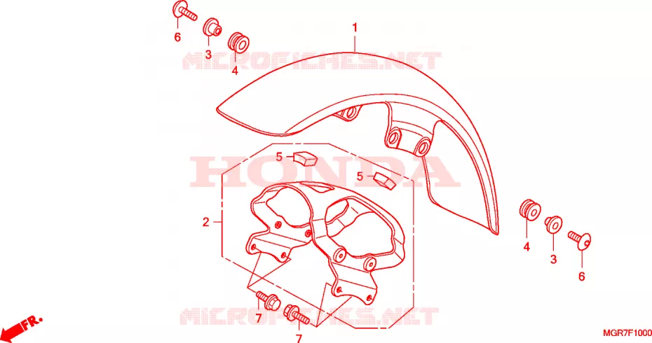 VOOR STROOMLIJNKAP Honda MOTO 750 SHADOW 2010  VT750SA