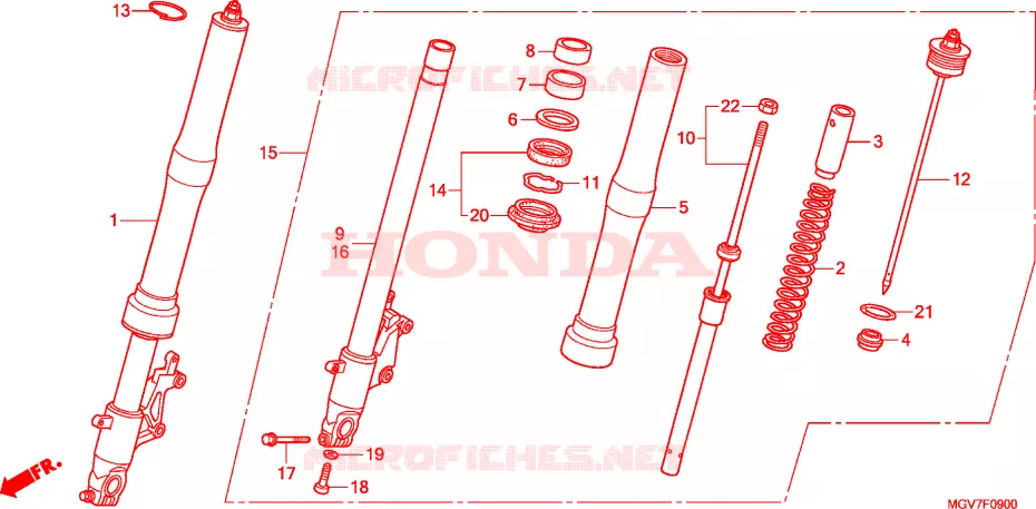 VOOR VORK Honda MOTO 600 CBR 2011  CBR600FAB