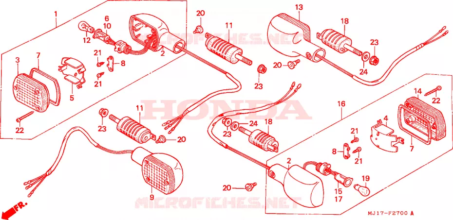 KNIPPERLICHT Honda MOTO 750 CBX 1987  CBX750PH
