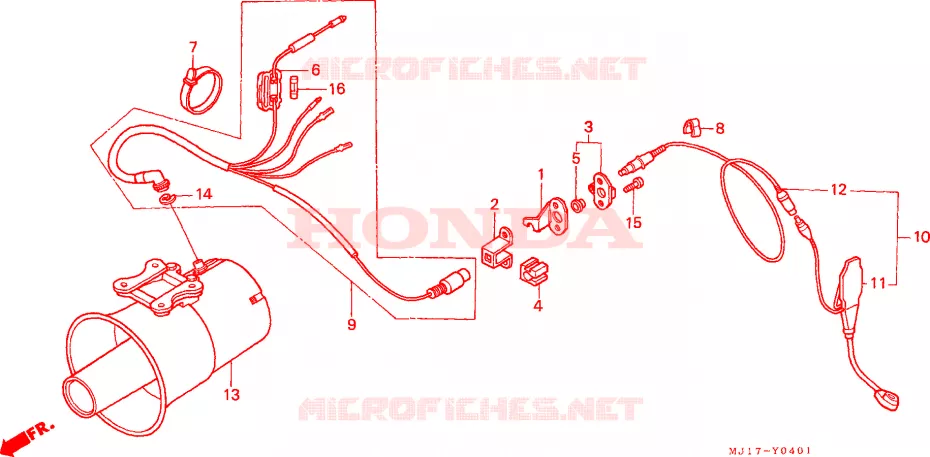 VERSTERKER/LUIDSPREKER(2) Honda MOTO 750 CBX 1990  CBX750P2L