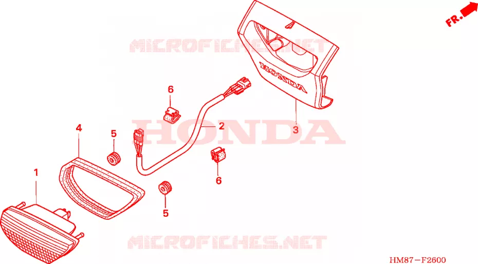 ACHTERLICHT Honda ATV 250 FOURTRAX 2006  TRX250TM6