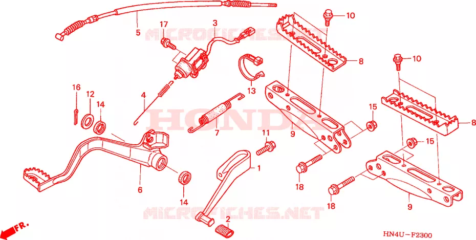 OPSTAP Honda ATV 350 FOURTRAX 2004  TRX350FE4