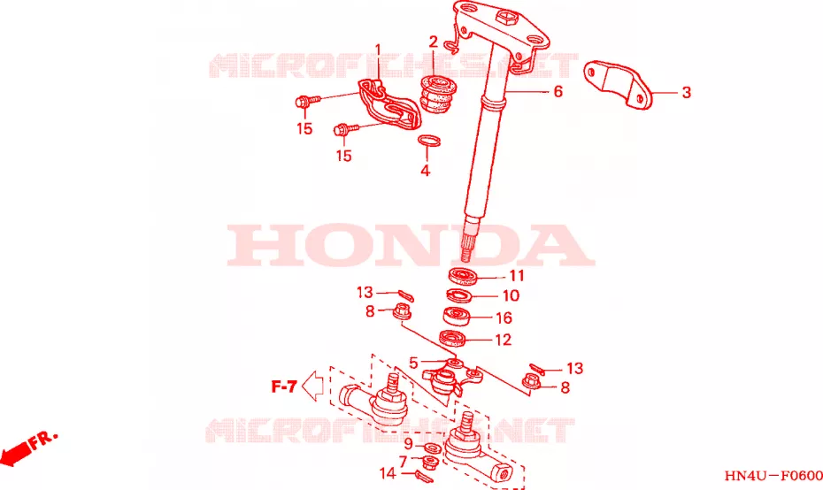 STURING AS Honda ATV 350 FOURTRAX 2004  TRX350FM4