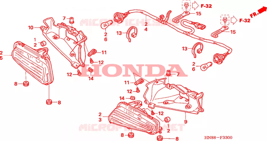 ACHTERLICHT Honda ATV 680 FOURTRAX 2011  TRX680FAB