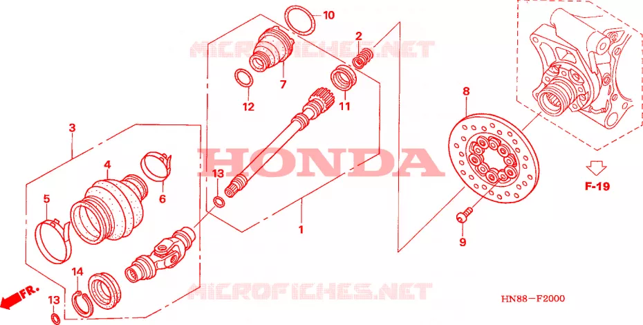 PROPELLERAS Honda ATV 680 FOURTRAX 2011  TRX680FAB