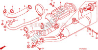 UITLAATDEMPER voor Honda FOURTRAX 500 FOREMAN 4X4 Electric Shift, Power Steering 2009
