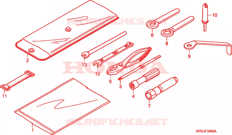 GEREEDSCHAP Honda ATV 500 FOURTRAX 2008  TRX500FE8