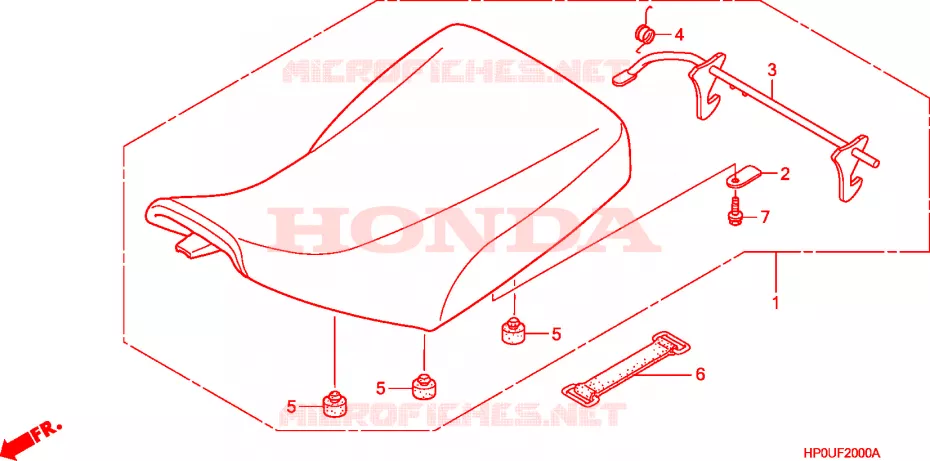 ZITTING Honda ATV 500 FOURTRAX 2008  TRX500FM7