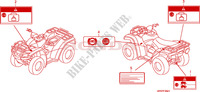 WAARSCHUWINGSLABEL(ED) voor Honda FOURTRAX 500 FOREMAN 4X4 Electric Shift 2011