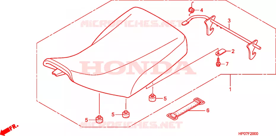 ZITTING Honda ATV 500 FOURTRAX 2011  TRX500FPEB