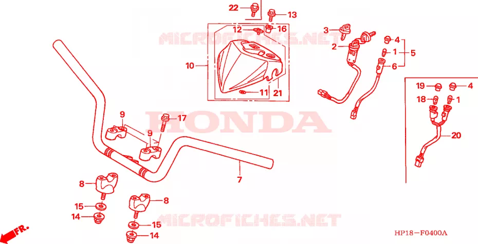 HENDEL PIJP Honda ATV 450 FOURTRAX 2004  TRX450R4