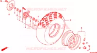 VOOR WIEL voor Honda TRX 450 R SPORTRAX Kick start 2009