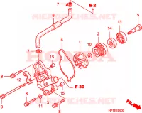 WATERPOMP voor Honda TRX 450 R SPORTRAX Kick start 2009