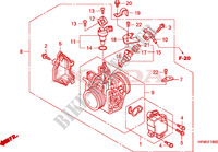 GAS HUIS voor Honda FOURTRAX 420 RANCHER 4X4 PS RED 2010