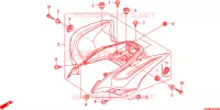 ACHTER STROOMLIJNKAP voor Honda TRX 700 XX 2011