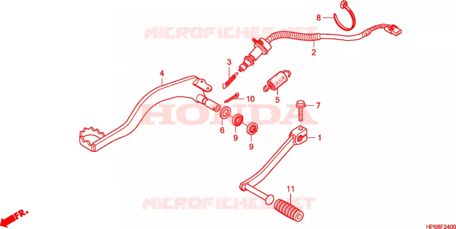 PEDAAL Honda ATV 700 FOURTRAX 2011  TRX700XXB
