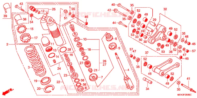 ACHTER KUSSEN(2) Honda MOTO 450 CRF 2009  CRF450R9