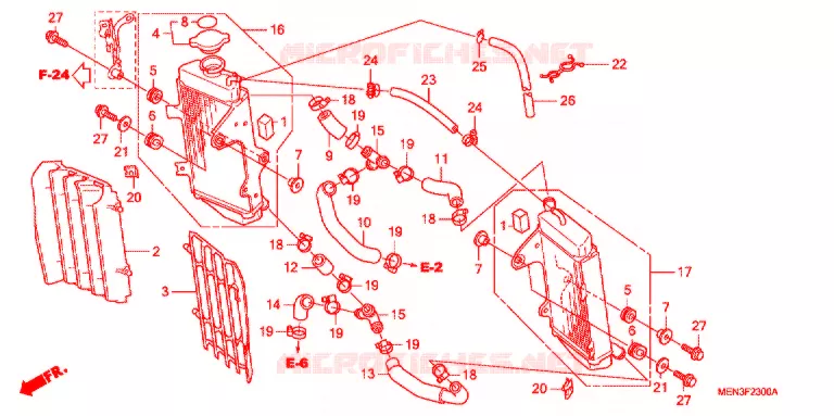 RADIATOR Honda MOTO 450 CRF 2010  CRF450RA