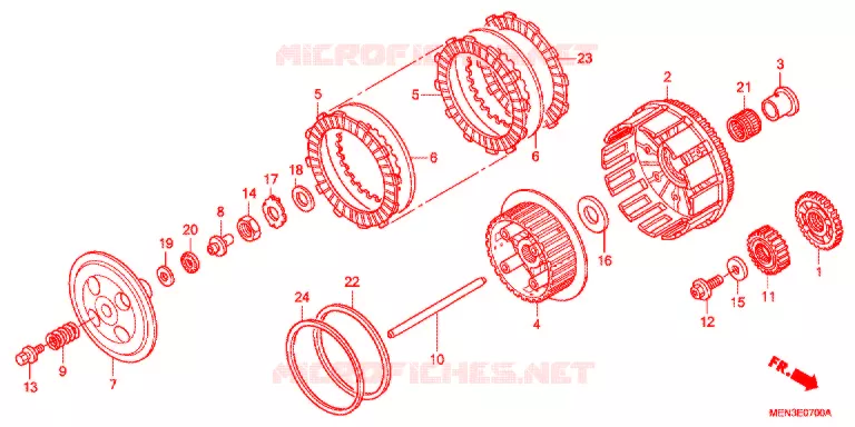 KOPPELING Honda MOTO 450 CRF 2012  CRF450RB