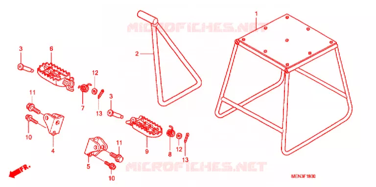STANDAARD/OPSTAP Honda MOTO 450 CRF 2012  CRF450RB
