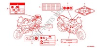 WAARSCHUWINGSLABEL(1) voor Honda CROSSRUNNER 800 2011