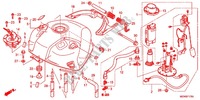 BRANDSTOF TANK voor Honda DEAUVILLE 700 ABS 2012