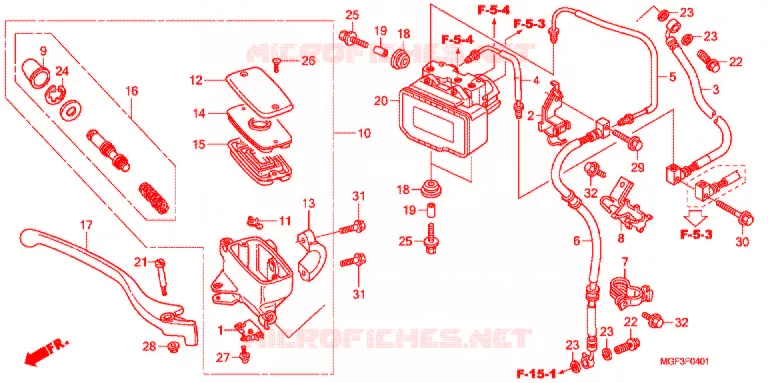 REMPOMP VOOR (FJS600A9-2KO/FJS600AB) Honda SCOOTER 600 SILVERWING 2011  FJS600AB