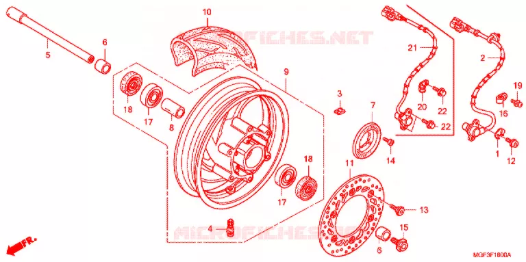 VOOR WIEL Honda SCOOTER 600 SILVERWING 2011  FJS600AB