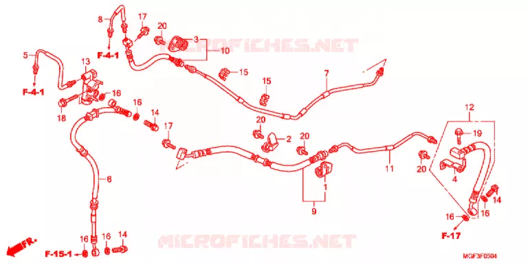 ACHTER REM SLANG (FJS600A9-2KO/FJS600AB) Honda SCOOTER 600 SILVERWING 2015  FJS600AB