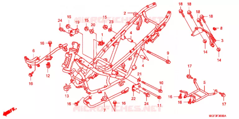 FRAME CHASSIS Honda SCOOTER 600 SILVERWING 2013  FJS600AB