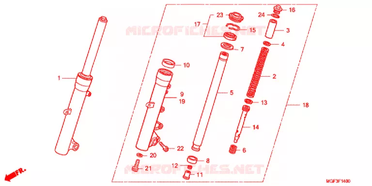 VOOR VORK Honda SCOOTER 600 SILVERWING 2013  FJS600AB