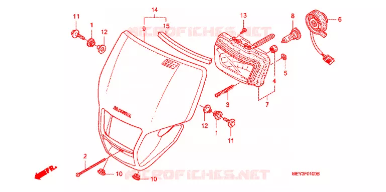 KOPLAMP Honda MOTO 450 CRF 2011  CRF450XB