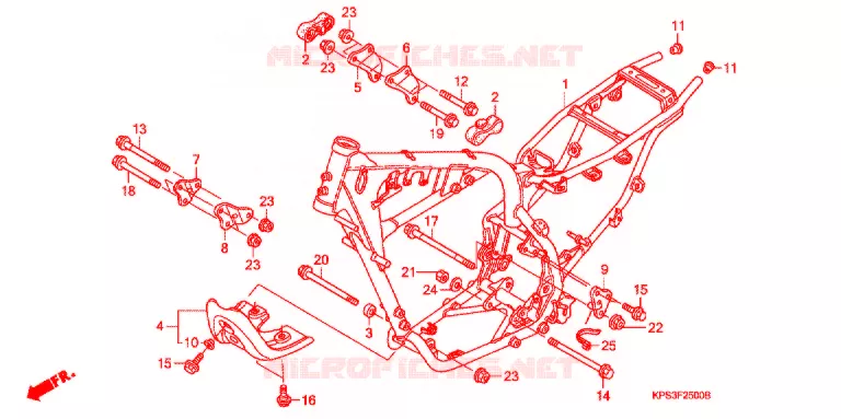 FRAME CHASSIS Honda MOTO 230 CRF 2011  CRF230FB