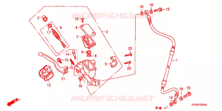 VOORREM HOOFDCILINDER Honda MOTO 230 CRF 2011  CRF230FB
