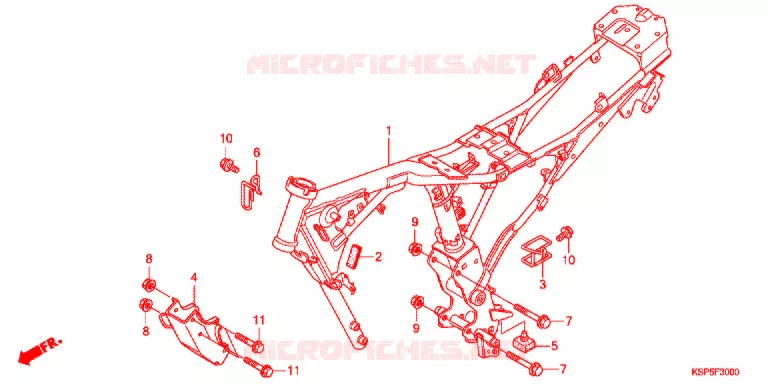 FRAME CHASSIS Honda MOTO 150 CBF 2011  CBF150MB