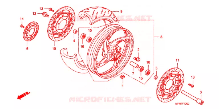VOOR WIEL Honda MOTO 1000 CB 2012  CB1000RC
