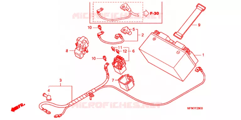 BEDRADINGSBUNDEL/ACCU Honda MOTO 1000 CB 2012  CB1000RC