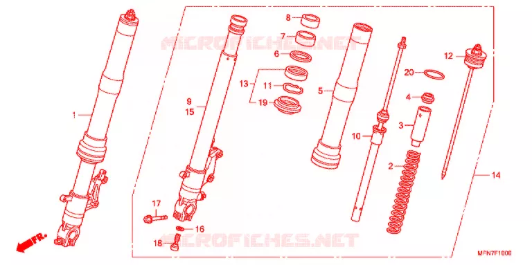 VOOR VORK Honda MOTO 1000 CB 2012  CB1000RC