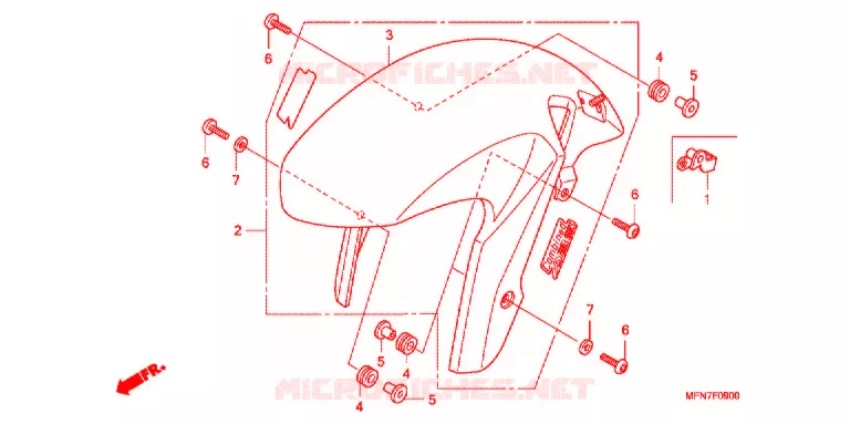 VOORSPATBORD Honda MOTO 1000 CB 2012  CB1000RC