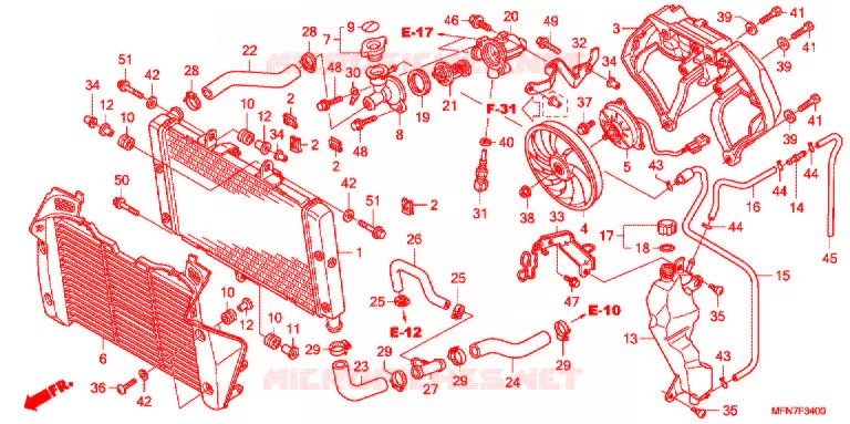 RADIATOR Honda MOTO 1000 CB 2012  CB1000RC