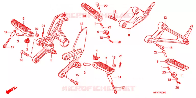 OPSTAP/KICKARM/ WISSEL PEDAAL Honda MOTO 1000 CB 2012  CB1000RC