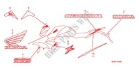 EMBLEEM/STREEP (1) voor Honda CB 1000 R BLANCHE 2012