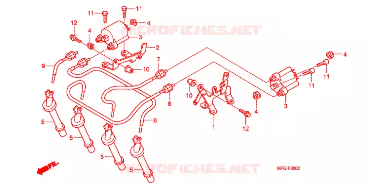 BEDRADINGSBUNDEL/ ONTSTEKINGSSPOEL/ACCU Honda MOTO 600 HORNET 2012  CB600FAC