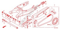 ZWAAI ARM/KETTINGKAST voor Honda CB 600 F HORNET ABS BLANCHE 34CV 2012