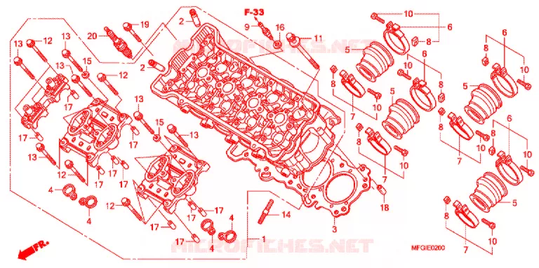 CILINDER/CILINDERKOP Honda MOTO 600 HORNET 2012  CB600FAC