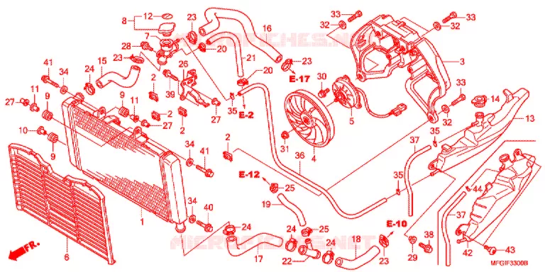 RADIATOR Honda MOTO 600 HORNET 2012  CB600FAC