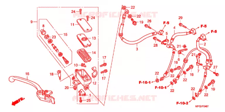 REMPOMP VOOR (CB600FA/FA3) Honda MOTO 600 HORNET 2012  CB600FAC