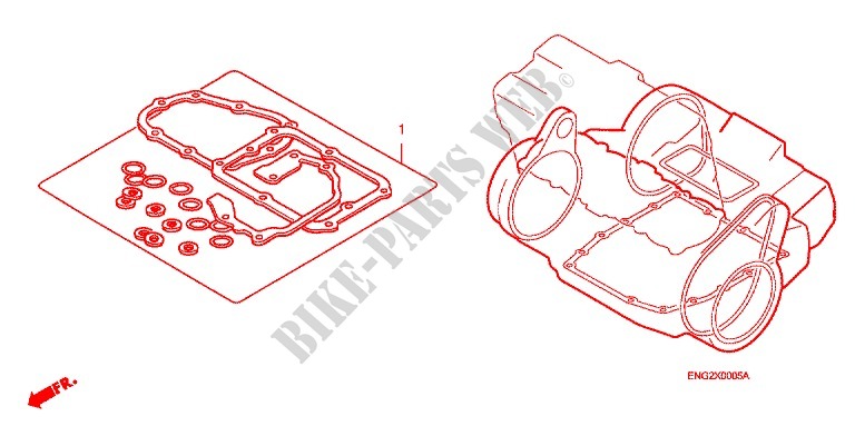 PAKKINGPAKKET B voor Honda CB 600 F HORNET ABS BLANCHE 2012