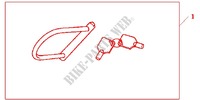 U LOCK 120/340 voor Honda CB 600 F HORNET 34HP 2012
